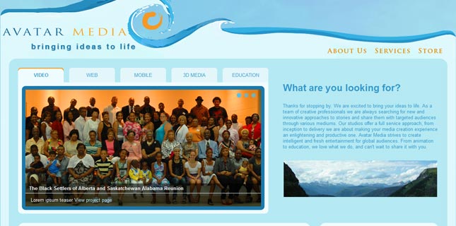 Avatar Media Website Re-design